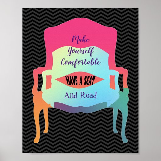 Setzen Sie sich und lesen Sie das Plakat (Vorne)