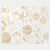 Setzen Sie themed Dekor, GoldseeMuschelmuster auf Fleecedecke (Vorderseite (Horizontal))