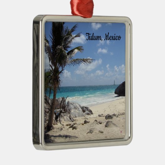 Setzen Sie Tulum, Mexiko - Sonne - Ferien - Ornament Aus Metall (Rechts)