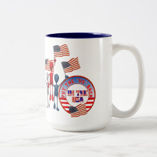 Setzen Sie US zurück in die USA-Tasse ein Zweifarbige Tasse