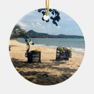 Setzen Sie Vendings… Lamai Strand, KOH Samui Insel Keramik Ornament
