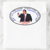 Setzen und schließen ovaler aufkleber (Tasche)