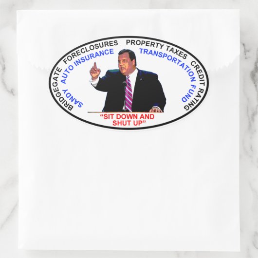 Setzen und schließen ovaler aufkleber (Tasche)