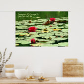 Setzen und Wasserlilien sein Poster (Küche)