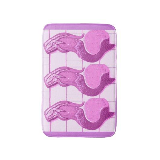 Setzende Lavendel-Meerjungfrauen Thunder_Cove Badematte (Vorderseite Vertikal)