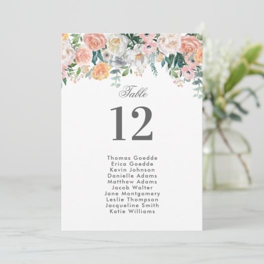 Setzendes Diagramm der Einladung (Stehend Vorderseite)