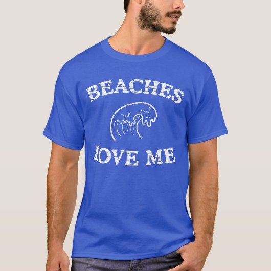 Setzt Liebe ich lustig auf den Strand T-Shirt (Vorderseite)