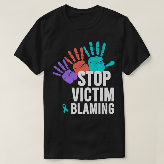 Seual Assault Awareness Stopp Victim Schuld Prem T-Shirt (Design vorne)