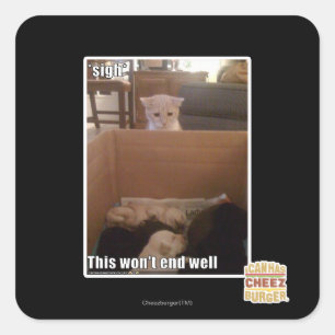 Seufzer Quadratischer Aufkleber