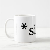 Seufzer: Tassen (schwarzer Text) (Links)