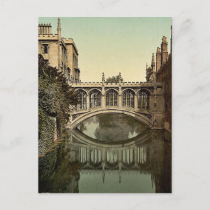 Seufzerbrücke, Cambridge, England Vintage-Foto Postkarte