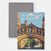 Seufzerbrücke in Oxford Poster Paint Magnet (Vorderseite/Rückseite)