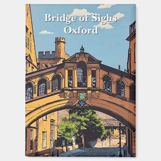 Seufzerbrücke in Oxford Poster Paint Magnet (Vorderseite)