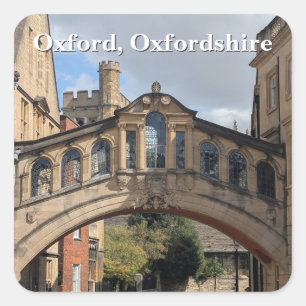 Seufzerbrücke in Oxford Quadratischer Aufkleber