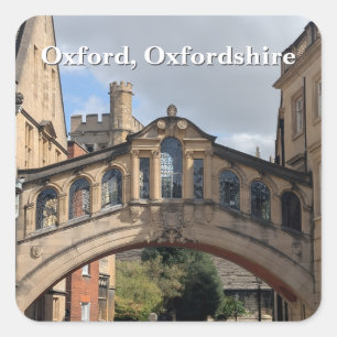 Seufzerbrücke in Oxford Quadratischer Aufkleber