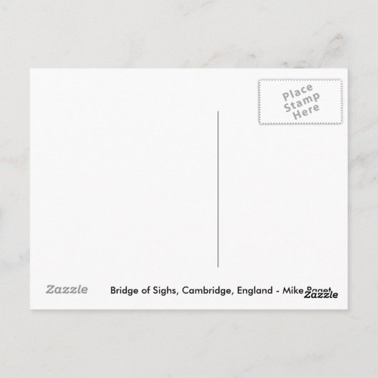 Seufzerbrücke Postkarte (Rückseite)