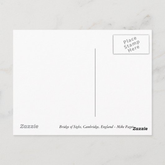 Seufzerbrücke Postkarte (Rückseite)