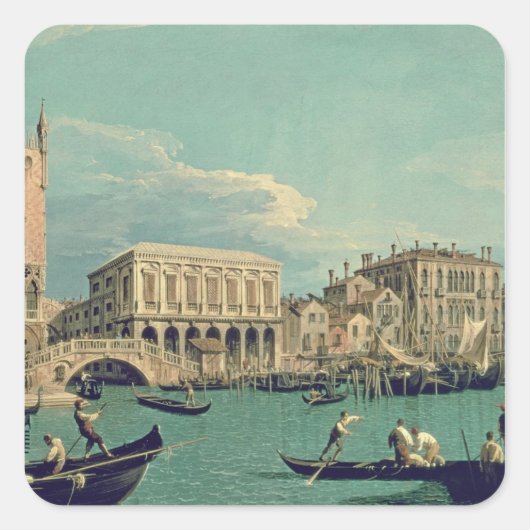 Seufzerbrücke, Venedig c.1740 Quadratischer Aufkleber (Vorderseite)