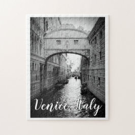 Seufzerbrücke Venedig Italien Schwarz-Weiß-Foto Puzzle