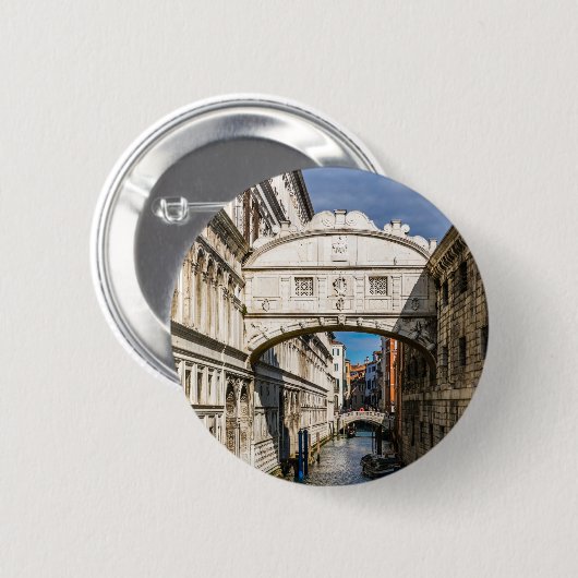 Seufzerbrücke, Venezia, Italien Button (Vorne & Hinten)