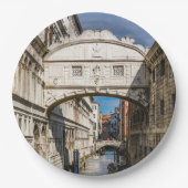 Seufzerbrücke, Venezia, Italien Pappteller (Vorderseite)