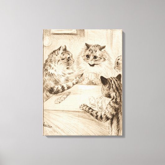 Seufzerbrücke von Louis Wain Leinwanddruck (Vorderseite)