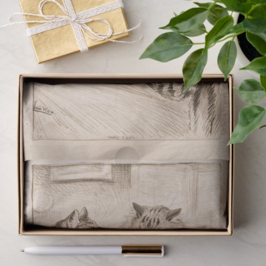 Seufzerbrücke von Louis Wain Seidenpapier (Geschenk)