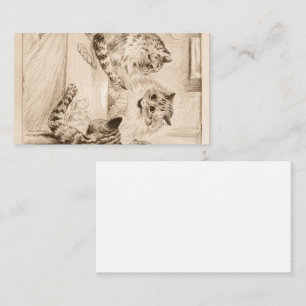 Seufzerbrücke von Louis Wain Visitenkarte