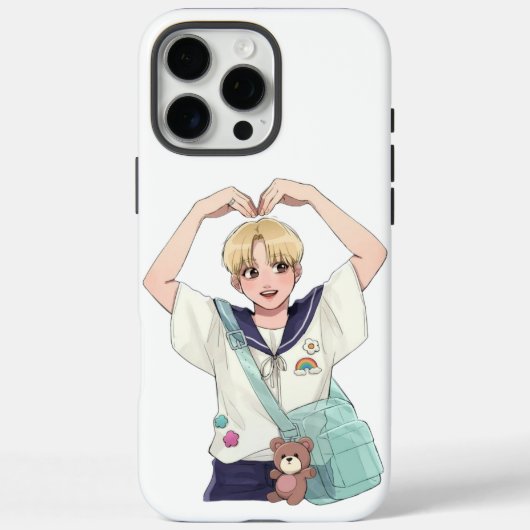 Seungkwan SEVENTEEN Anime Style Heart Pose Fan Art Case-Mate iPhone Hülle (Rückseite)