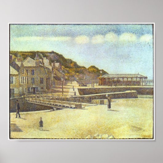 Seurat-Brücke und Hafen von Port-en-Bessin Poster (Vorne)