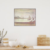 Seurat Channel Gravelines Abend Poster (Küche)