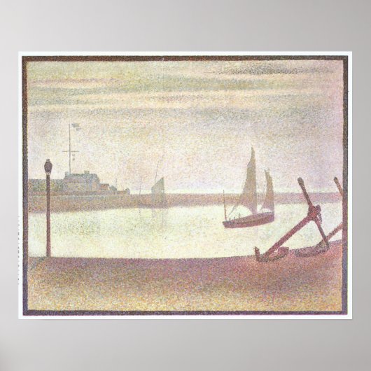 Seurat Channel Gravelines Abend Poster (Vorne)