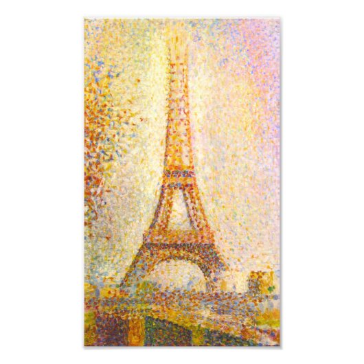 Seurat Eiffel Tower Print Fotodruck (Vorne)