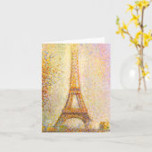 Seurat Eiffelturm-Anmerkungs-Karte Karte (Gelbe Blume)