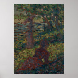 Seurat-Frau im Park Poster