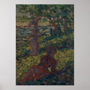 Seurat-Frau im Park Poster