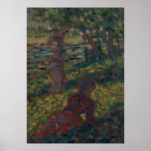 Seurat-Frau im Park Poster (Vorne)