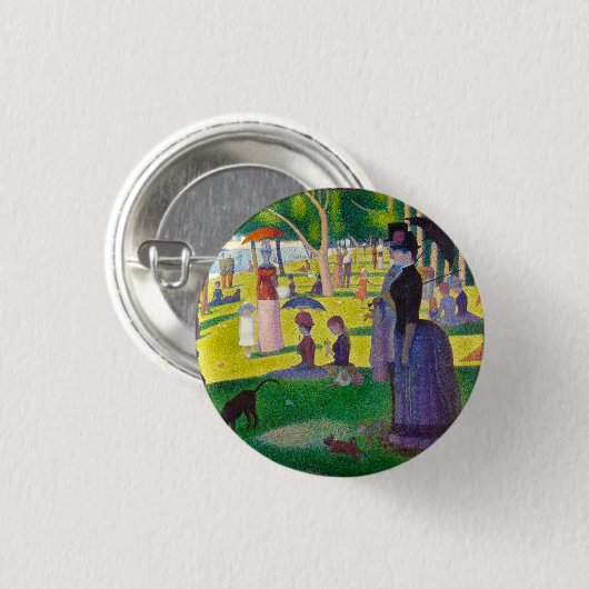 Seurat La Grande Jatte Button (Vorne & Hinten)