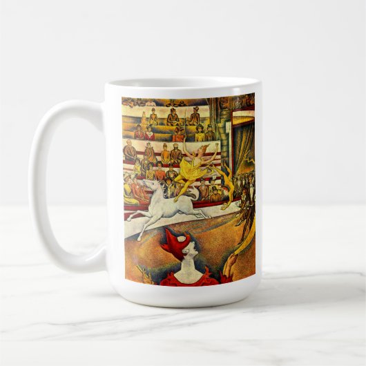 seurat Malerei - der Zirkus Kaffeetasse (Links)