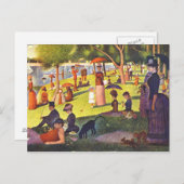 Seurat Painting Sonntag Nachmittag Postkarte (Vorne/Hinten)