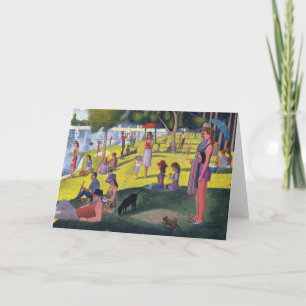 Seurat Parodie-Gruß-Karte Karte