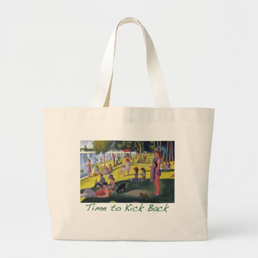 Seurat Parodie-Tasche Jumbo Stoffbeutel (Vorne)