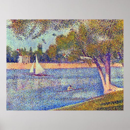 Seurat - Seine im Grand Jatte, Frühjahr Poster (Vorne)