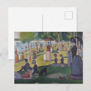 Seurat Sonntag La Grande Jatte Kunstwerk Postkarte
