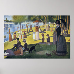 Seurat Sonntag Nachmittag Malerei Vintage Poster