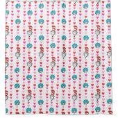 Seuss Valentine| Die Katze im Hut-Herz-Teil Duschvorhang (Vorderseite)