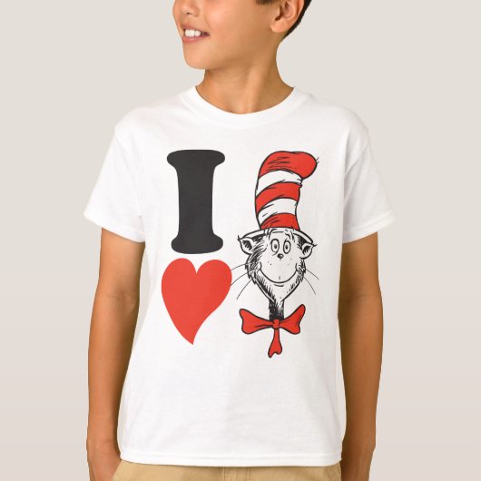 Seuss Valentine| Ich höre die Katze im Hut T-Shirt (Vorderseite)