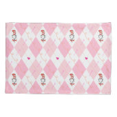 Seuss Valentine| Rosa Raute Katze in H Kissenbezug (Rückseite-Links)