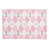 Seuss Valentine| Rosa Raute Katze in H Kissenbezug (Vorderseite-Links)