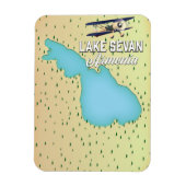 Sevan Armenien-Karte Magnet (Vertikal)